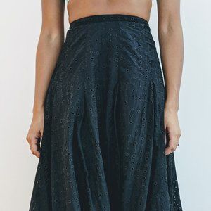 J. Crew Midi Skirt in Allover Eyelet